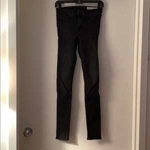 rag & bone black high waisted skinny legging jean